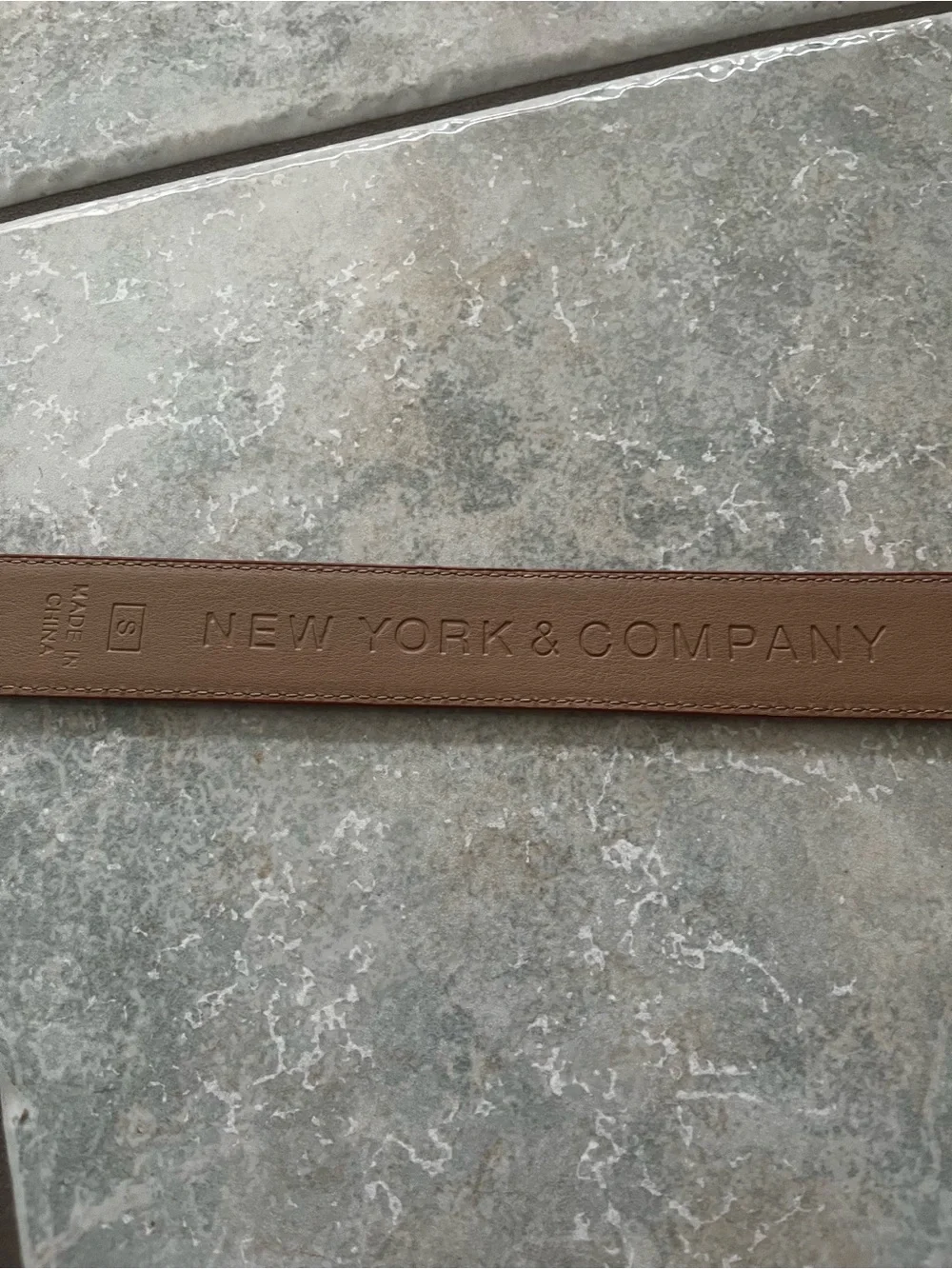 NWOT New York & company brown 1 in faux leather belt womens